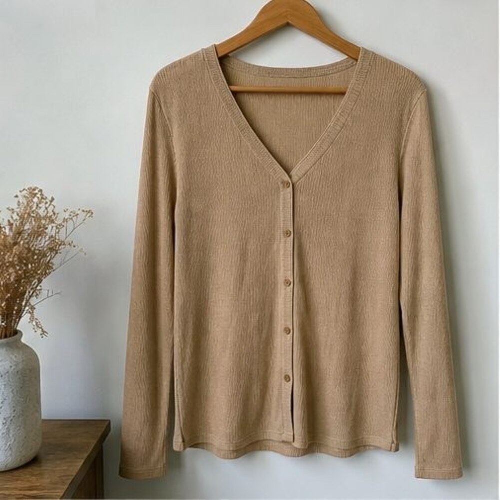 Camel Tie Neck Blouse